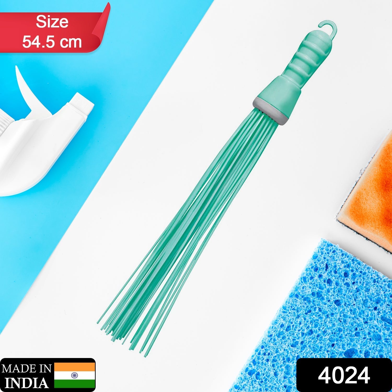 Plastic broom with hard bristles, ideal for floor scrubbing Plastic broom with hard bristles, ideal for floor scrubbing